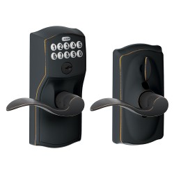 Schlage FE595 CAM ACC Camelot Keypad Entry Lock w/ Accent Lever & Flex Lock