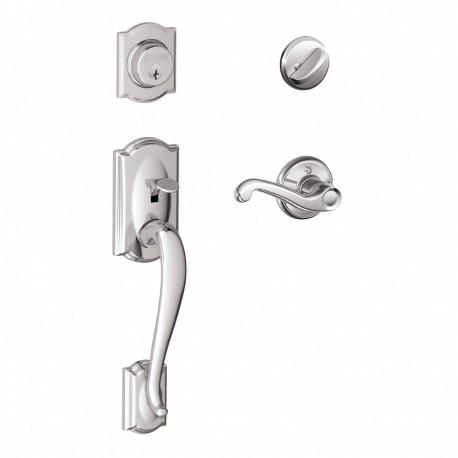Schlage Custom Satin Nickel Century Front Entry Handleset And Latitude Lever With Century Trim Fc285 Cen619 Lat The Home Depot