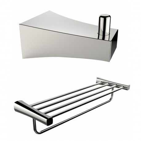 American Imaginations Multi-Rod Towel Rack With Robe Hook And