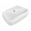 American imaginations AI-1761 17.5-in. W x 11-in. D Wall Mount Rectangle Vessel In White Color For Single Hole Faucet