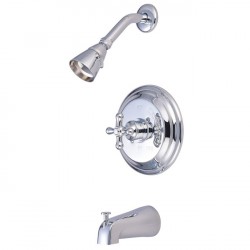 Kingston Brass KB363 Restoration Single Handle Tub & Shower Faucet w/ cross handles
