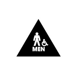 Don-Jo Mens Room Restroom Sign for Commercial Washrooms, Blue Finish