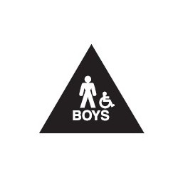 Don-Jo Boys Room Restroom Sign, Blue Finish