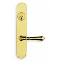 Omnia 65752B15L40 Traditional Narrow Backset Lever Lockset - Solid Brass