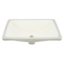 American Imaginations AI-20432 20.75-in. W Rectangle Undermount Sink Set In Biscuit - Brushed Nickel Hardware