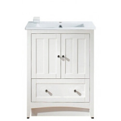 American Imaginations AI-19382 30-in. W Floor Mount White Vanity Set For 1 Hole Drilling