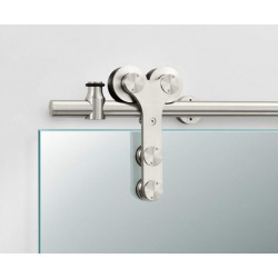 Pemko G70 Stainless Steel Sliding Track Hardware System, Brushed Stainless Steel