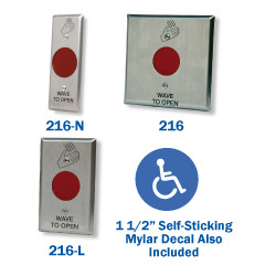 MS Sedco Door Activation Switch 216 Series: Infrared "Touchless"