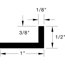 Reese 548 Thresholds, Ramp / Transition, 1" x 1/2"