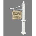  WESRE-SC2S3-WHT Westhaven Real Estate Sign System and Base / Finial Options