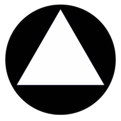 Cal-Royal AGH-U3 All Gender Restroom Contrasting Triangle on 12" Circle