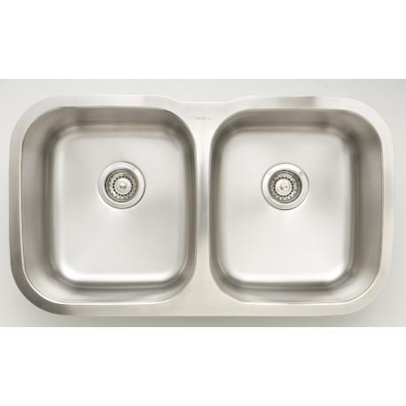 American Imaginations AI-27484 33-in. W CSA Approved Chrome Kitchen Sink with Stainless Steel Finish and 18 Gauge