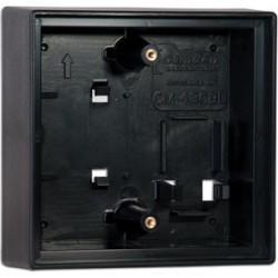 Camden CM-55CBL Double Gang / Square Mounting Box, Flame/impact Resistant Black Polymer (ABS)