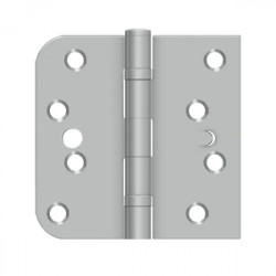 Deltana SS44058B 4" x 4" x 5/8" x SQ Hinge, Ball Bearing, Security, Pair,Brushed Stainless