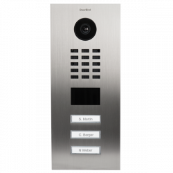 DoorBird D2103V IP Video Door Station Flush-Mounting Housing, 3 Call Button (Surface-Mounting Housing Sold Separately)