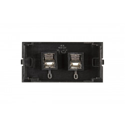 Mockett 2TEL3MM-BK Dual 3mm (1/8") mini stereo connectors