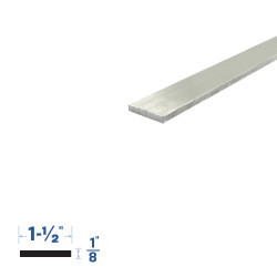 Legacy Manufacturing 1412MA Shim (1/4" by 1-1/2"), Finish-Mill Aluminum