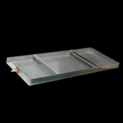 Steam Sauna Ranger Stainless Steel Drip Pan with Bracing, 1/2" Drain Fitting with Hose Barb Ends