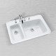 Ceco 770 Kitchen Sink, 32"x21"x9", High-Low Double Bowl