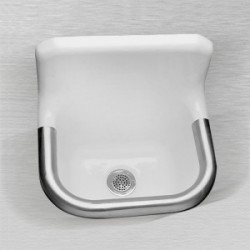 Ceco 867 Enameled Cast Iron Wall Hung Service Sink 22" x 18", White