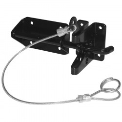 D&D 210007 Wood Hardware Gravity Latch HD w/ Cable & O-ring, Finish-Black