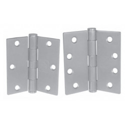 PBB PB51 5-Knuckle Standard Weight Full Mortise Template Plain Bearing Stainless Steel Hinge