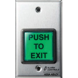 Alarm Control TS-2 2” Illuminated SPDT, 1A Contacts, Single Gang, Stainless Steel Wall Plate, 12/24 VAC/VDC, UL Listed