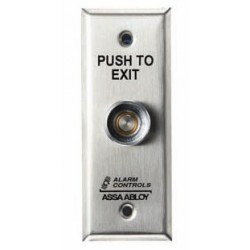 Alarm Controls TS Request to Exit Stations, Round Button with Guard Ring
