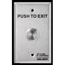 Alarm Controls TS Vandal Resistant Request to Exit Station, 3/4"Round Metal Push Button