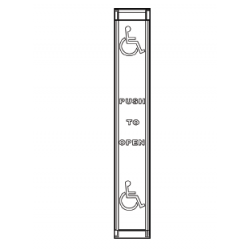 Cal-Royal ACT-900 36" Vertical Actuator Bar W/ Logo & Text, For 8600 Series