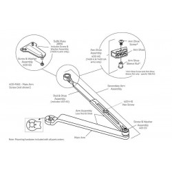 ACCENTRA (formerly Yale) 400 Arm And Arm Assembly For Series 3301, 3501 Closer