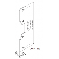 Locknetics CWFP-KIT Face Plate Radius Corner, Wood Applications