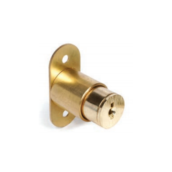 CCL 02699 2069 Series Push & Turn Sliding Door Lock, Disc Tumbler, Length-7/8", Keyed Different, Finish- Satin Brass