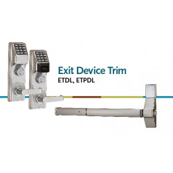 Alarm Lock ETDL27 Trilogy T2 Exit Device Trim, Satin Chrome