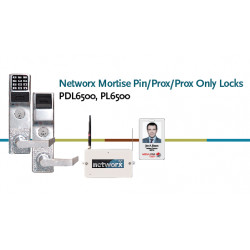 Alarm Lock PL6500/PL6600 Networx Mortise Digital Lock, Prox Only, Satin Chrome