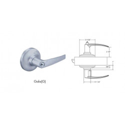 TownSteel CEI Grade 1 Non-Clutched IC Extra Heavy Duty Cylindrical Lockset, SFIC Prep Less Core