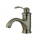 Bellaterra 10118A1-BN-W Barcelona Single Hole Single Handle Bathroom Faucet with Overflow Drain in Brushed Nickel