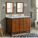 Bellaterra 400901-49D-WA 49" Double Sink Vanity In Walnut Finish