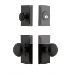 Ageless Iron 657277 Vale Short Plate Entry Set with Keep Knob