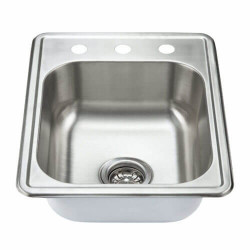 Fine Fixtures S101 Single Bowl Top Mount Stainless Steel Sink - 17" x 22"