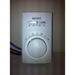 Chatham Brass M600C25 Line Voltage Thermostat, Heavy Duty Heat or Cool, SPDT, Temperature Range 55-85 Degrees, White