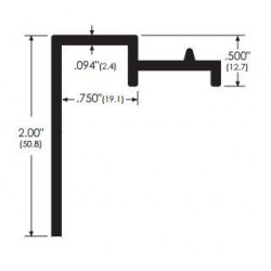 ZERO 106 Bulkhead Door Adjustable Threshold, 3/4"