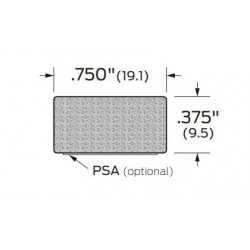 ZERO 318N-PSA .Closed Cell Sponge Neoprene Black 3/8”(9.5) x 3/4”(19.1) with PSA