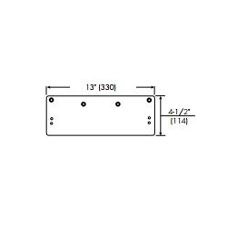 Norton 8158 Exposed-Back/Narrow Top Rail Drop Plate for 8000 Series