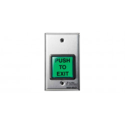 Alarm Controls TS-2TD 2" Square, Green Illuminated Push Button, DPDT, 1A Contacts, Dual Timed Output, 12/24 VAC/VDC, UL Listed
