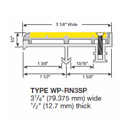 Wooster WP-RN3-SG-B Profiles For New Concrete Stairs And For Steel Pan Two Stage Sections Insert Only