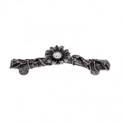 JVJ Hardware 96 c/c mm Pure Elegance Collection Ivy Wrap Branch Pull, Solid Pewter Finish
