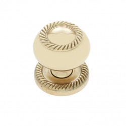 JVJ Hardware 1-1/4'' Classic Collection Rope Knob, Composition Solid Brass