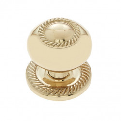 JVJ Hardware 1-1/2" Classic Collection Rope Knob, Composition Solid Brass