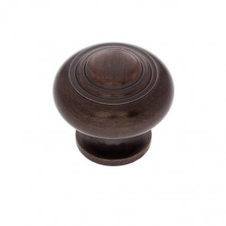 JVJ Hardware 1-1/8" Classic Collection Ringed Dome Knob, Composition Zamac